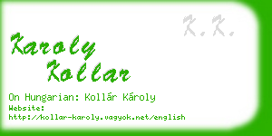 karoly kollar business card